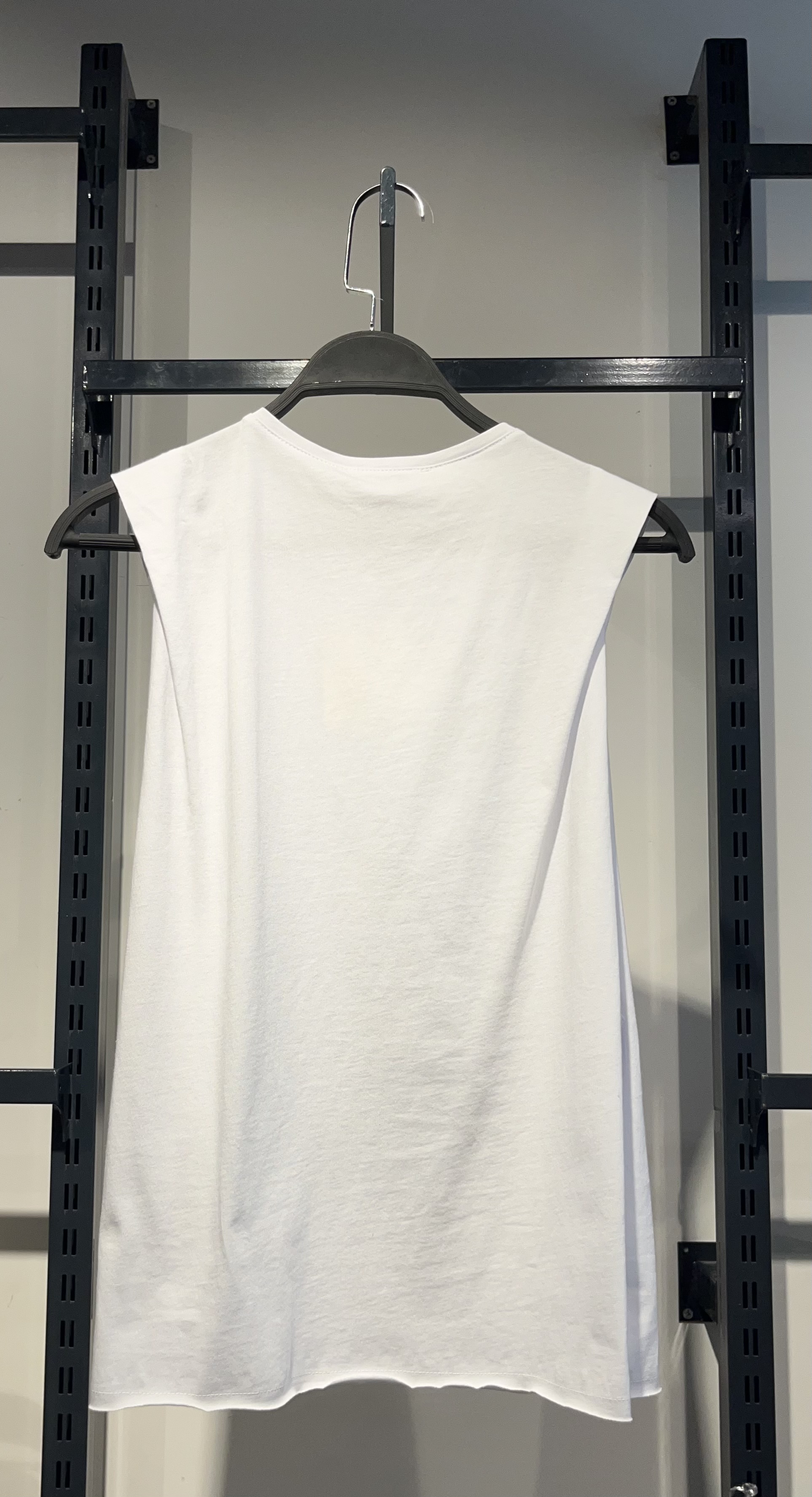 A wholesale clothing model wears CRO10853 - Basic Athlete - White, Turkish wholesale Undershirt of Cream Rouge