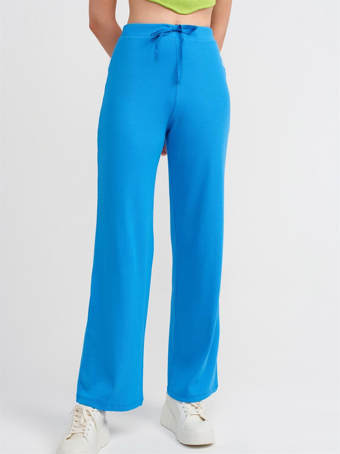 A model wears 16492 - Pants - Light Sax, wholesale Pants of Dilvin to display at Lonca