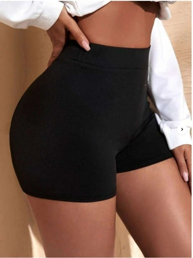 A wholesale clothing model wears Women's Diving Shorts - Black, Turkish wholesale Shorts of Janes