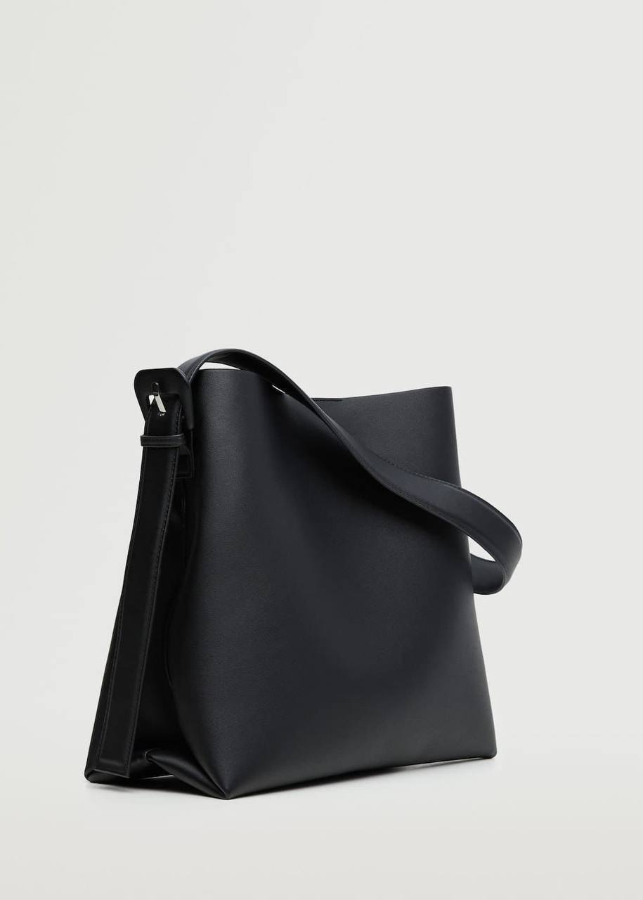 A wholesale clothing model wears Kuxo Women's Shoulder Bag Large Size, Turkish wholesale Bag of Kuxo