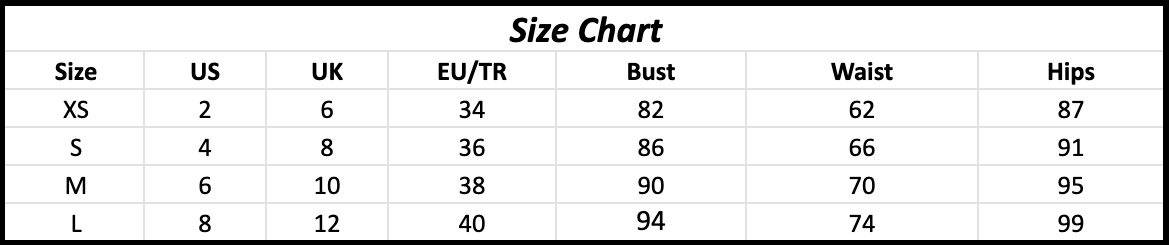 MyBee MYB10122 - Short Skirt Suit - Gray Size Chart